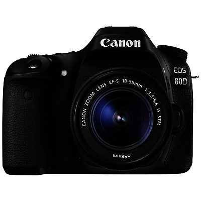 Canon EOS 80D Digital SLR Camera With 18-55mm Lens, HD 1080p, 24.2MP, Wi-Fi, NFC, 3 Vari-Angle Touchscreen Canon EOS 80D Digital SLR Camera With 18-55mm Lens, HD 1080p, 24.2MP, Wi-Fi, NFC, 3 Vari-Angle Touchscreen